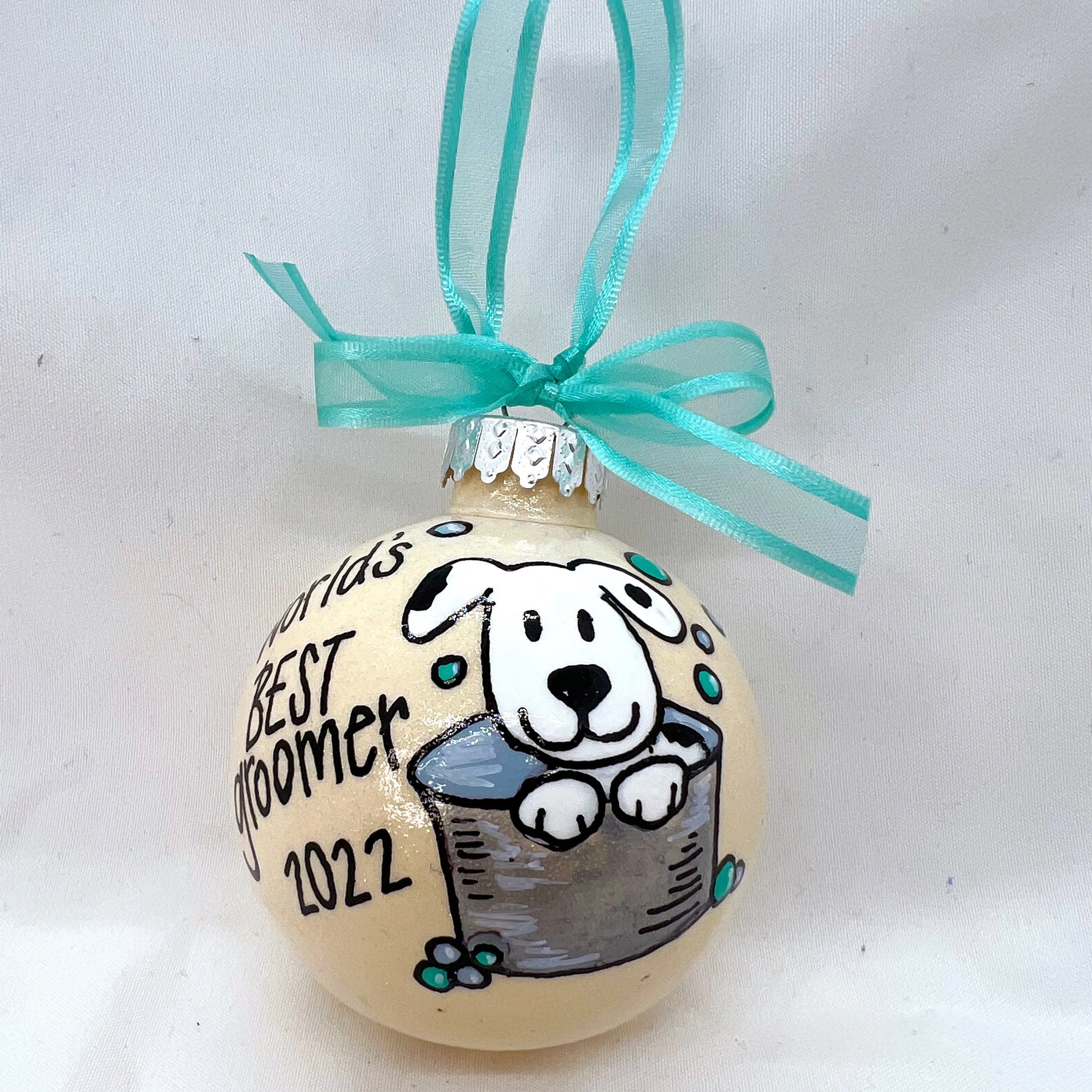 Groomer Ornament - World's Best Groomer, Dog Groomer, Groomer Gift, Pet Groomer, Grooming Gift, Christmas Ornament, Holiday Ornament