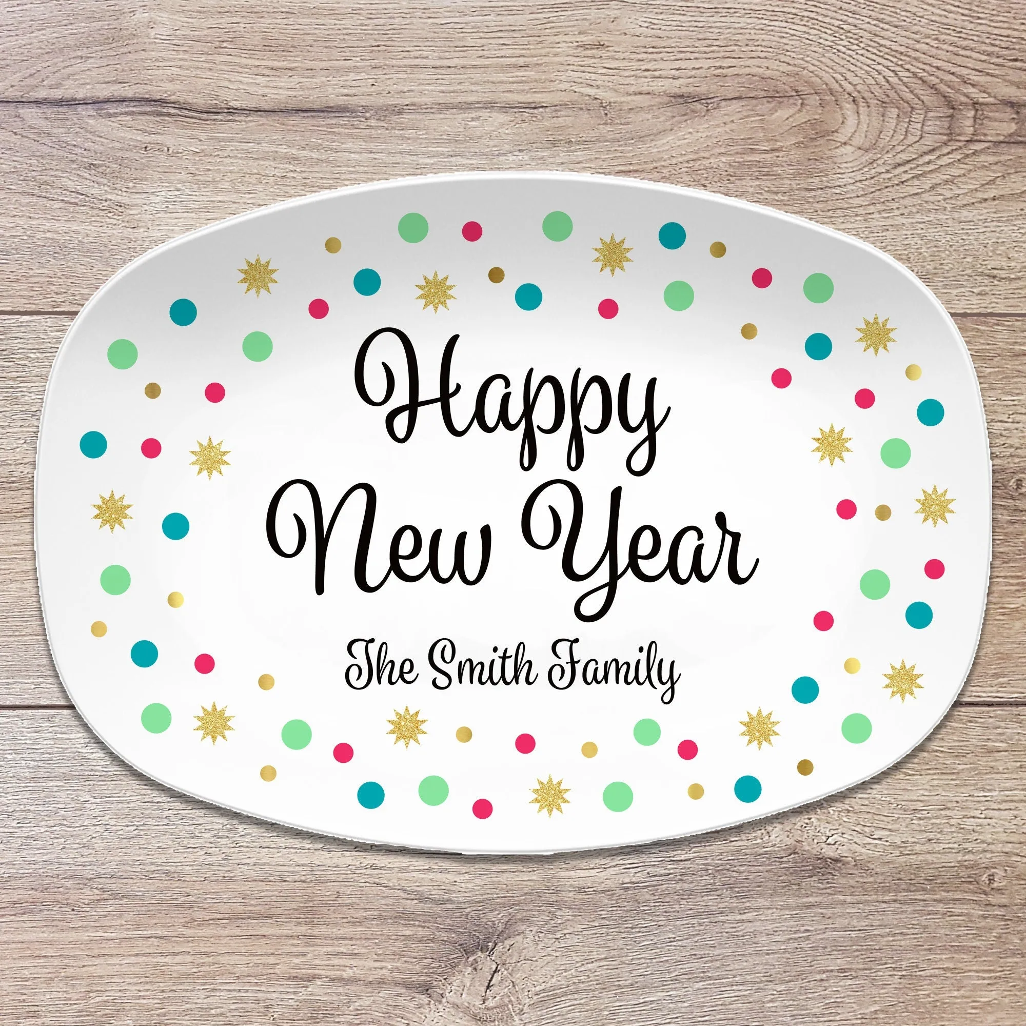 Happy New Year Personalized Platter