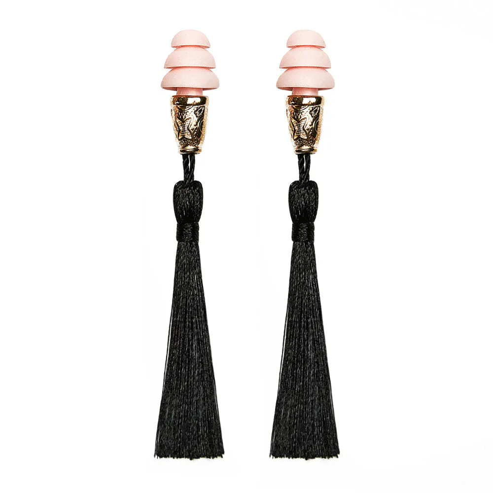 Holly Gift Boxed Tassel Ear Plugs in Midnight Black Inspired By BAT