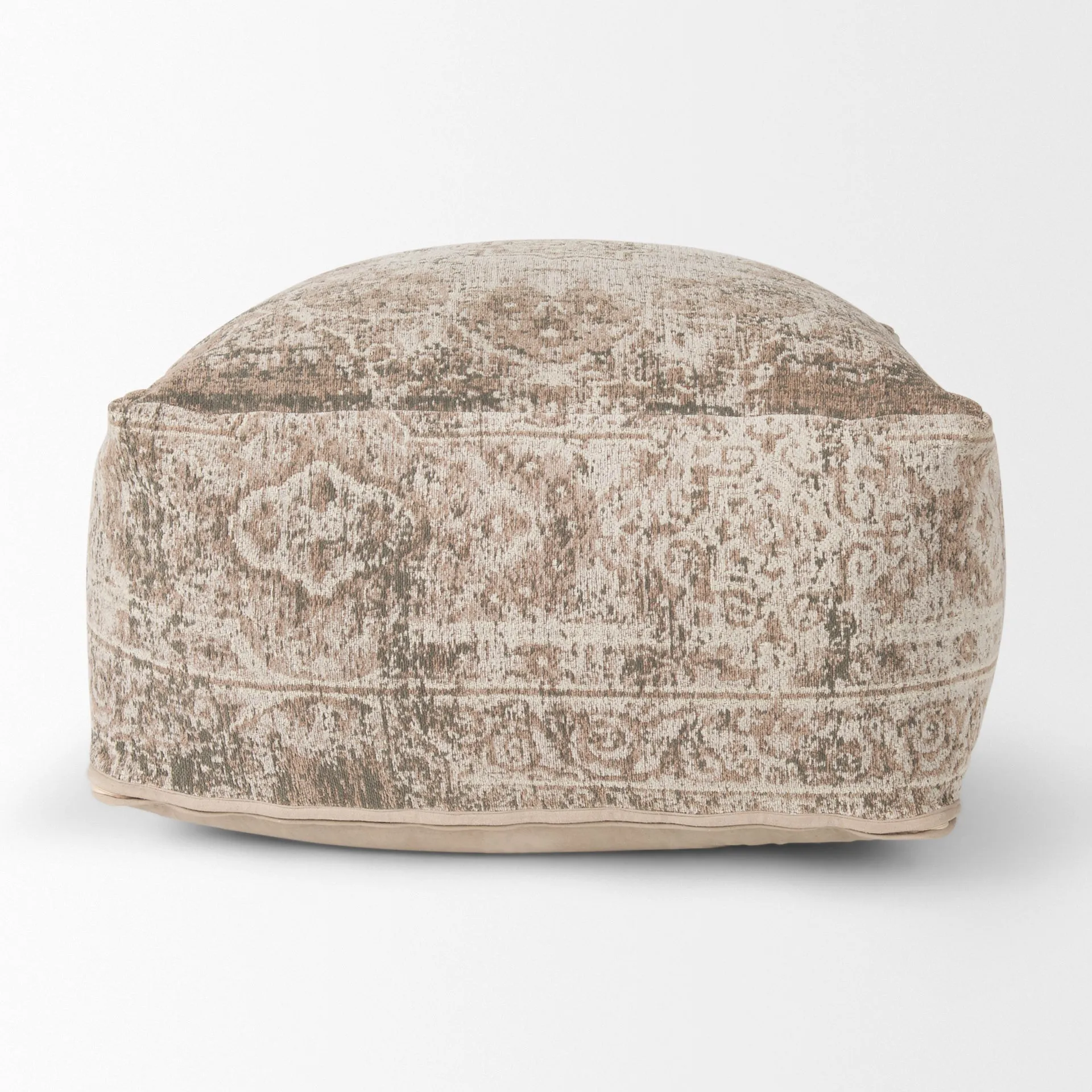 Khloe Pouf Taupe | Jacquard | Large