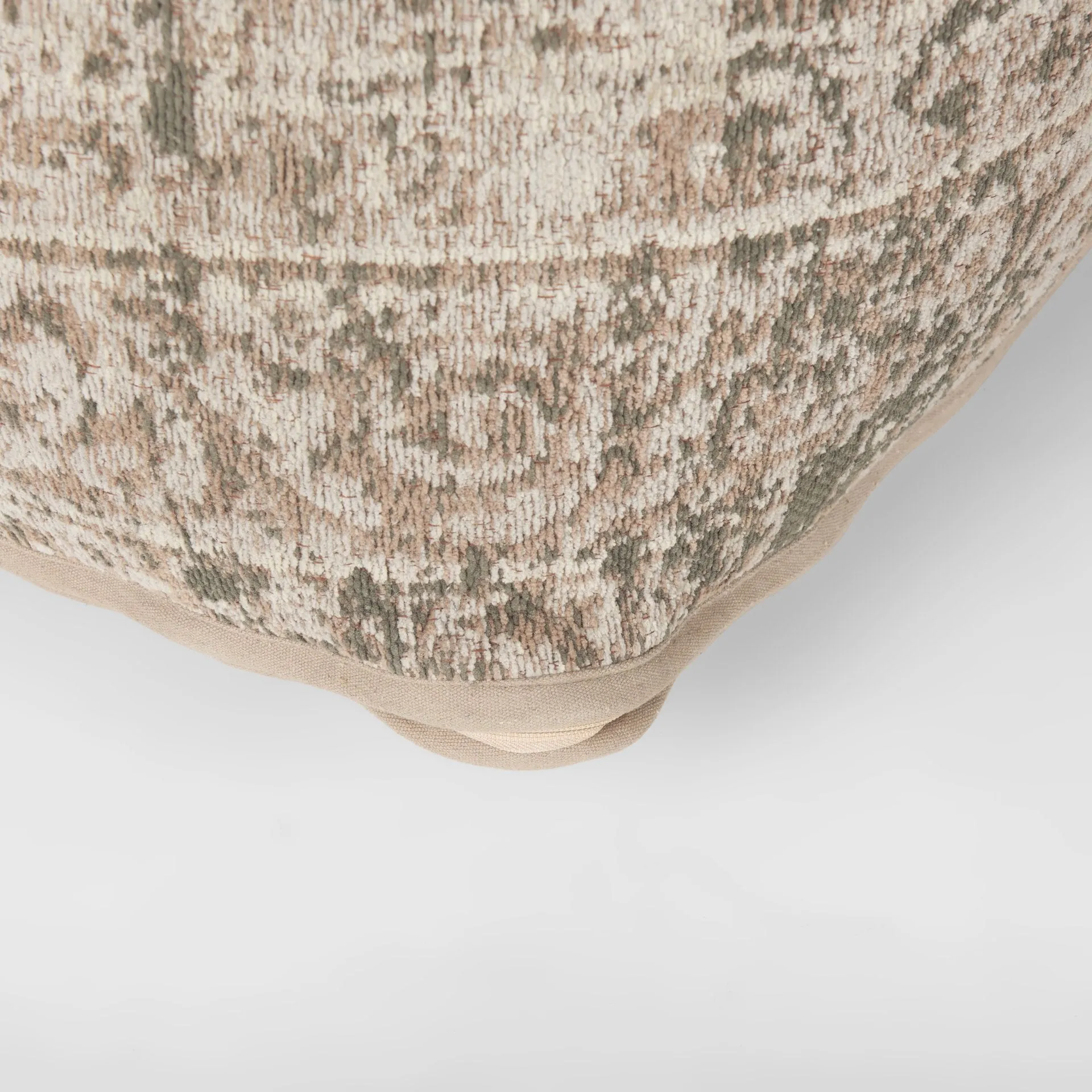 Khloe Pouf Taupe | Jacquard | Large