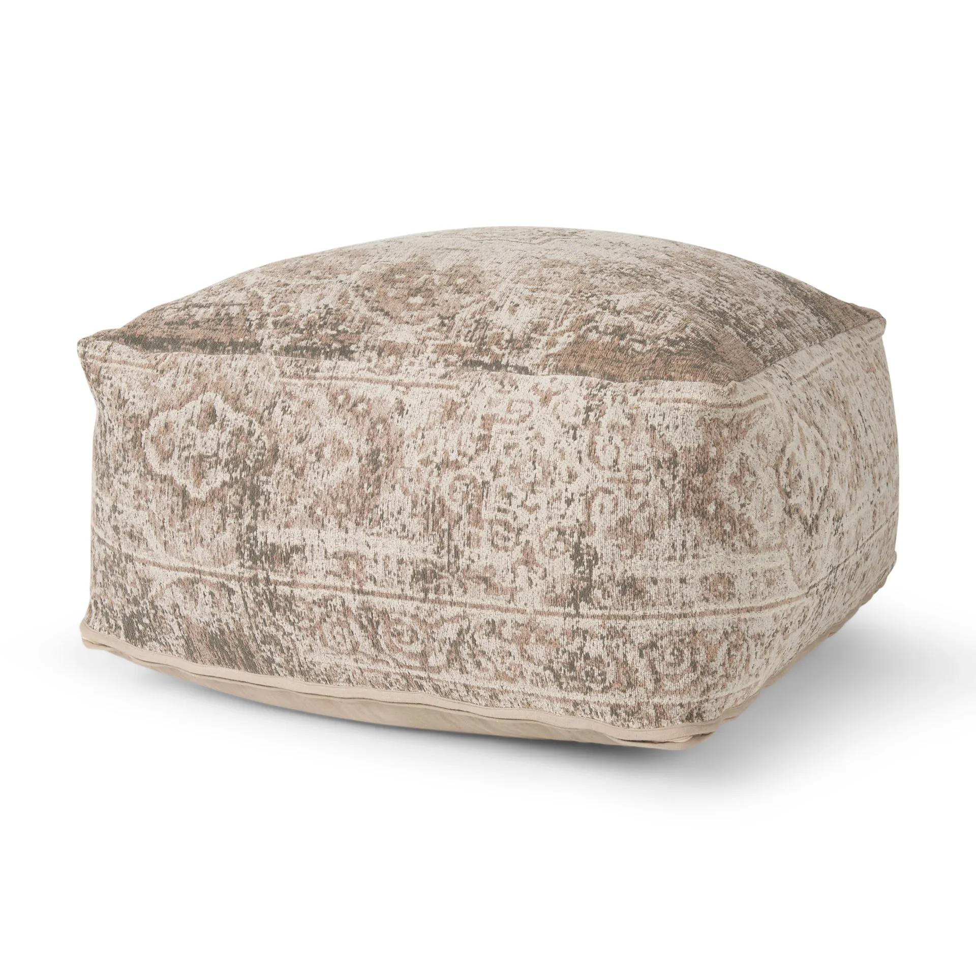 Khloe Pouf Taupe | Jacquard | Large