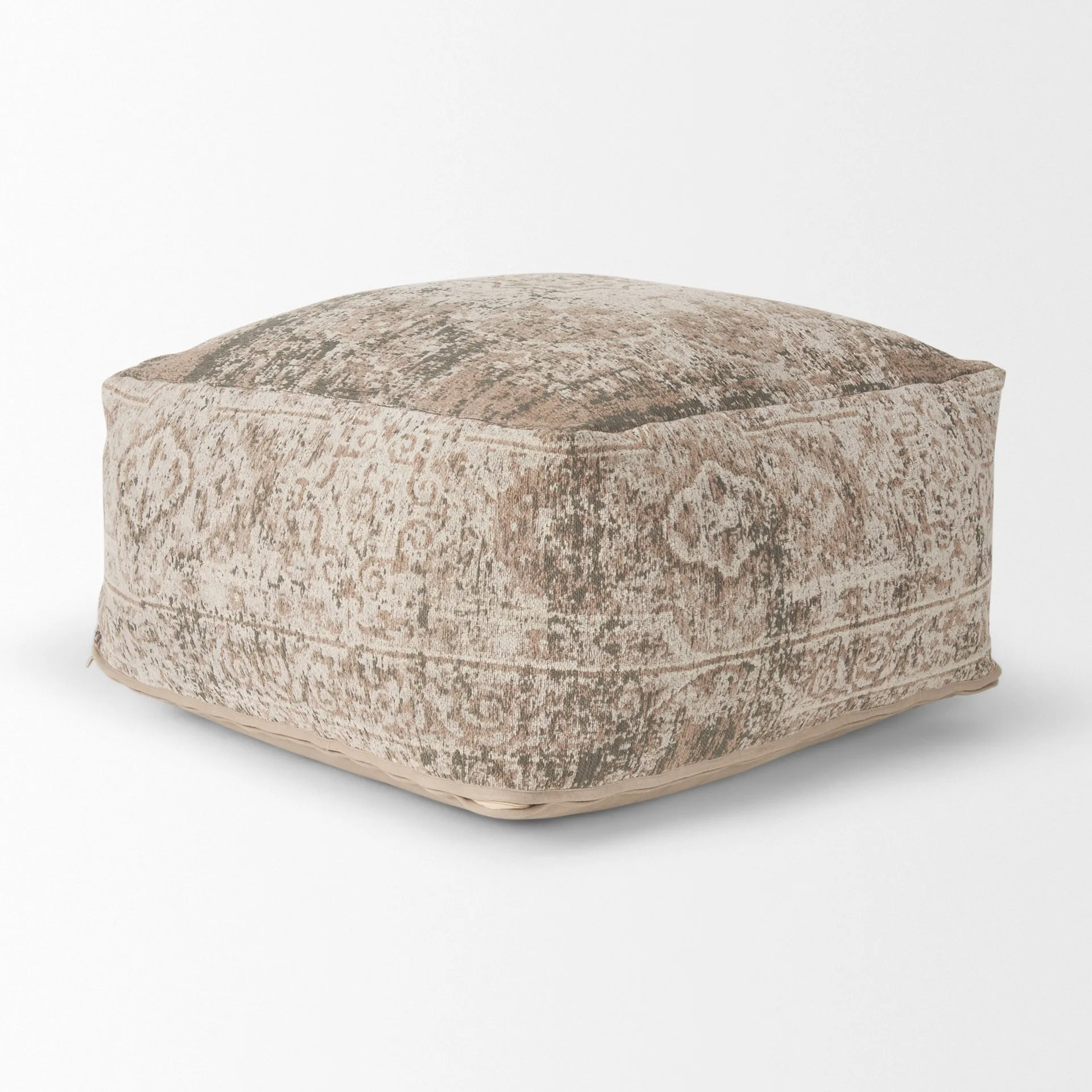 Khloe Pouf Taupe | Jacquard | Large