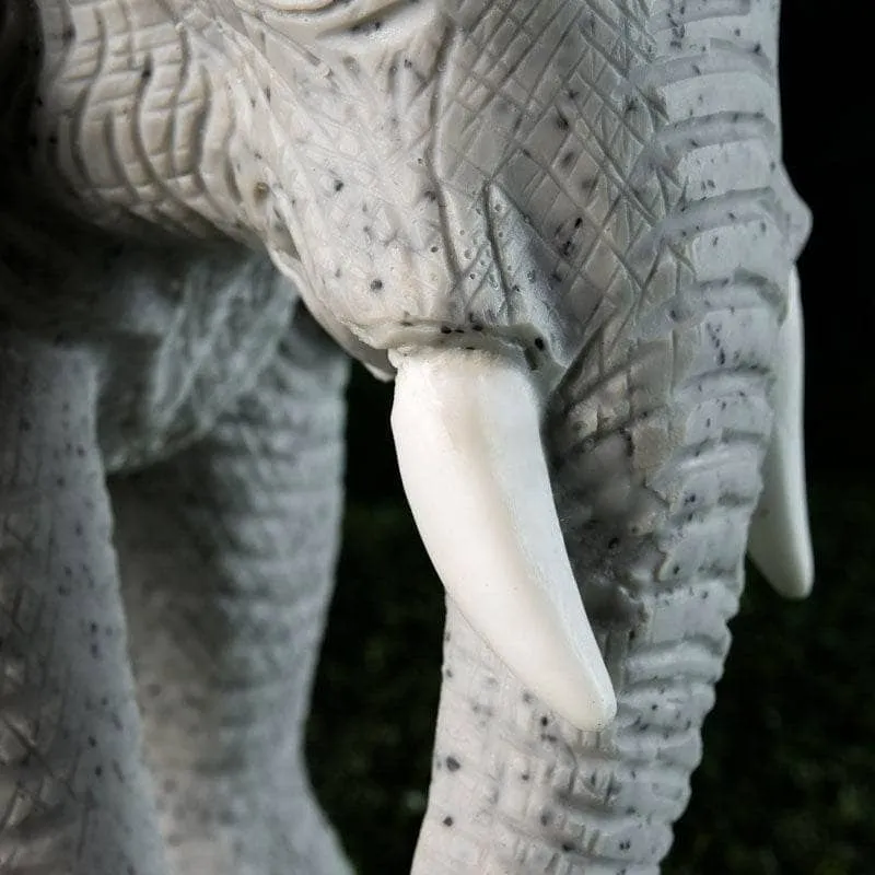 Large Granite Standing Elephant - 42cm