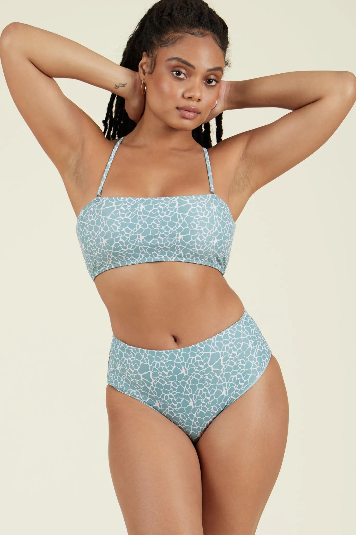 Laurel Canyon Bandeau Print Bikini Top