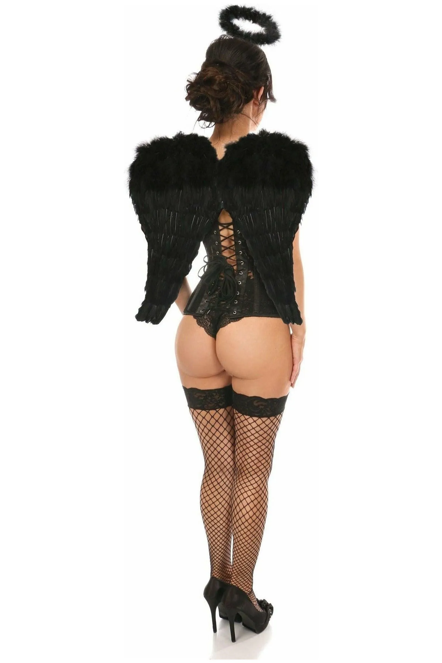 Lavish 3 PC Sexy Daring Dark Angel Corset Costume