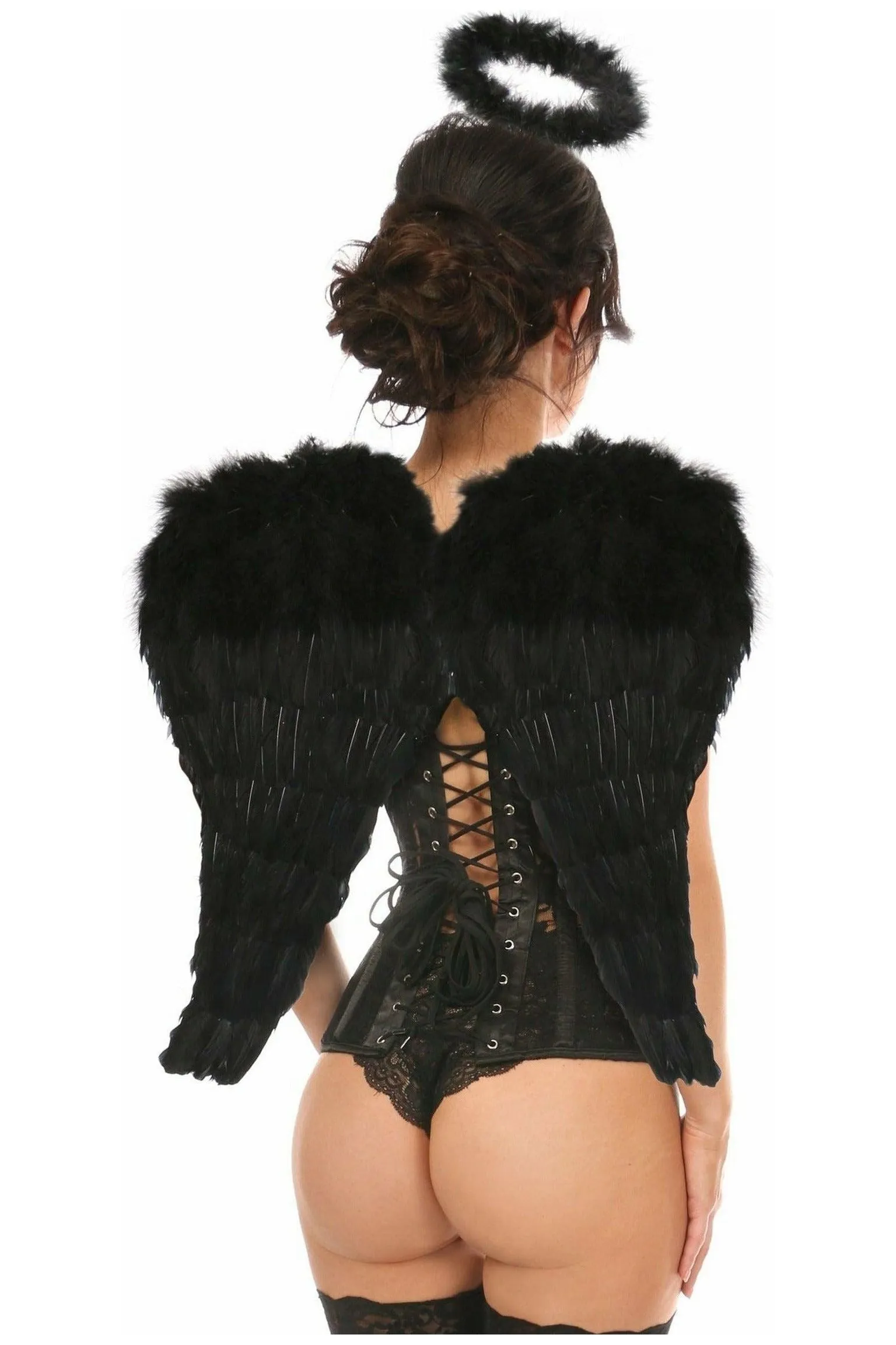 Lavish 3 PC Sexy Daring Dark Angel Corset Costume