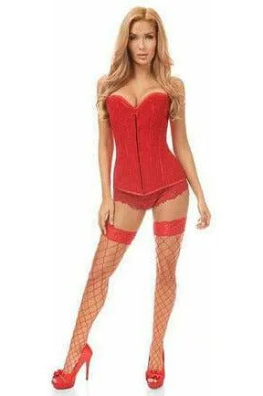 Lavish Red Lace Overbust Corset 