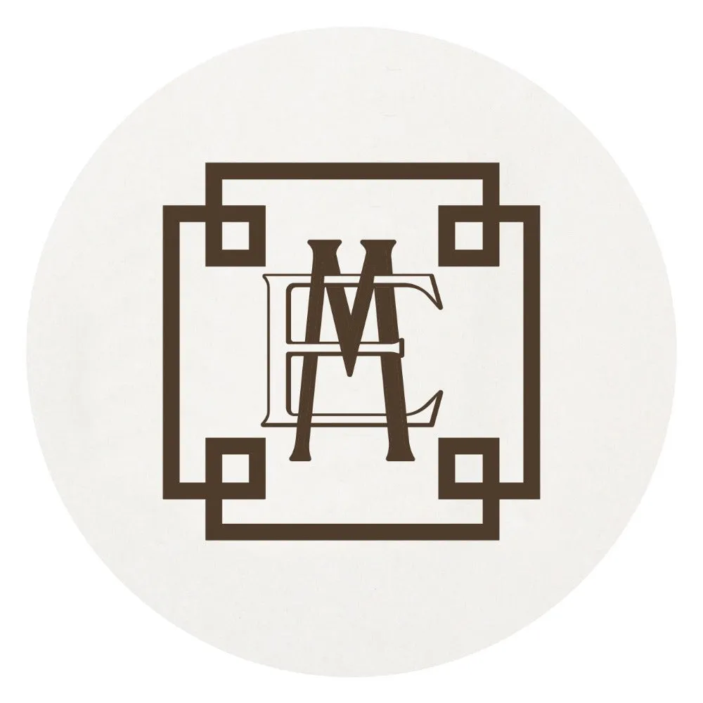 Letterpress Coaster Monogram 2