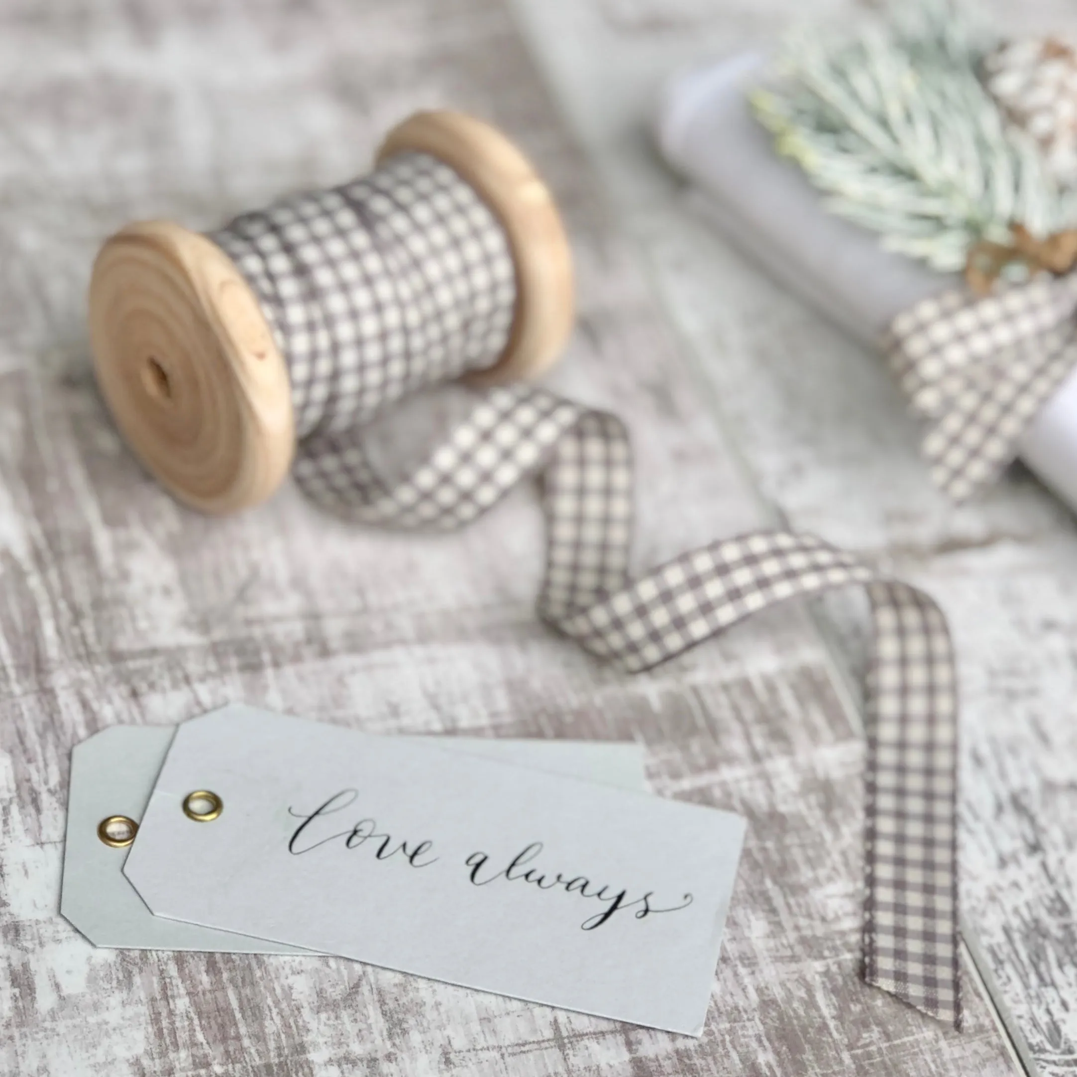 Light Grey Eyelet Tags