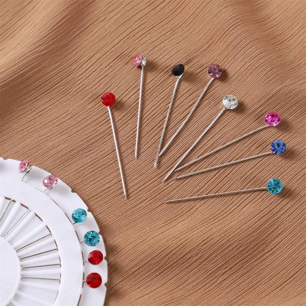 MAC020 Hijab Pin, 30pcs Colorful Crystal Hijab Pins