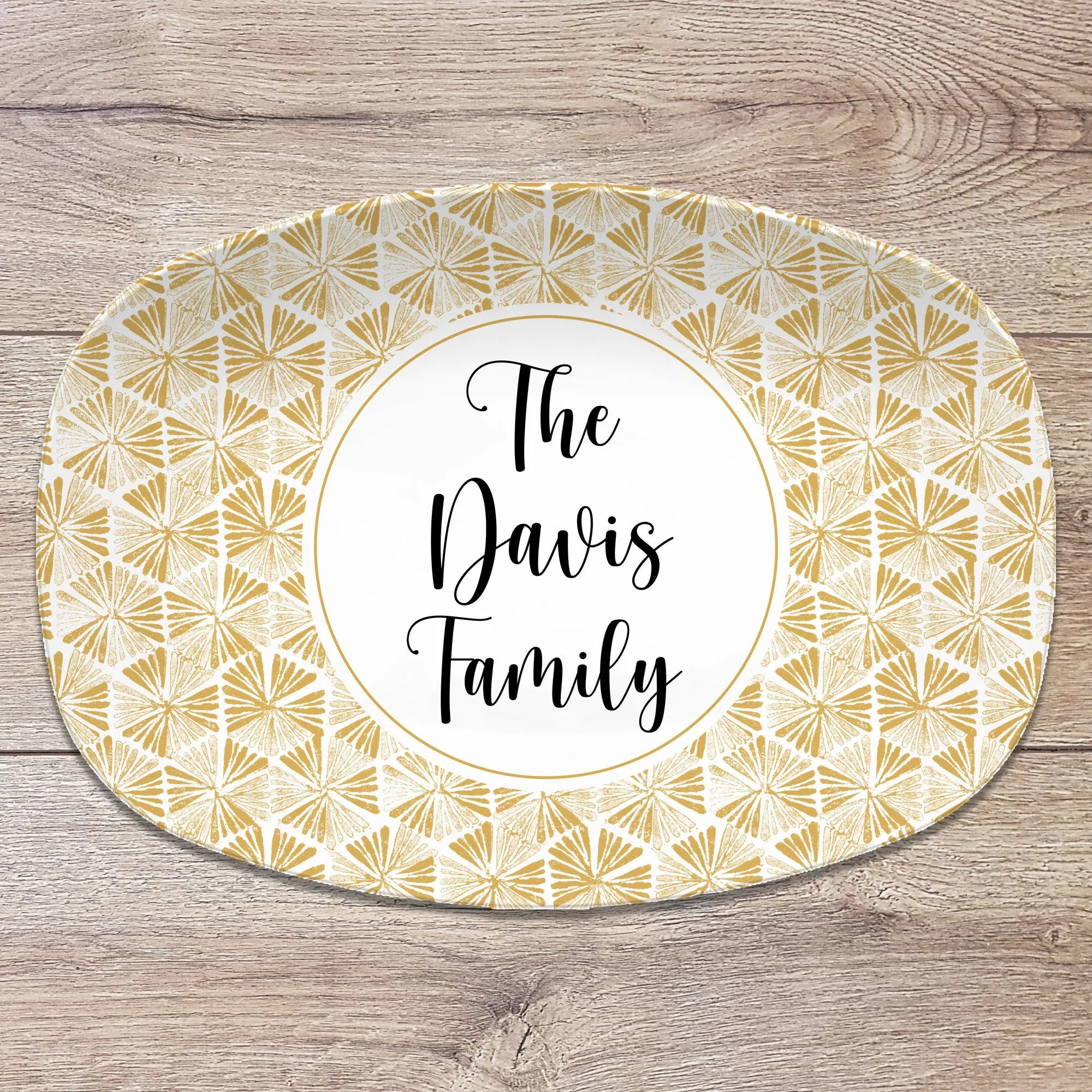 Marigold Hex Personalized Platter