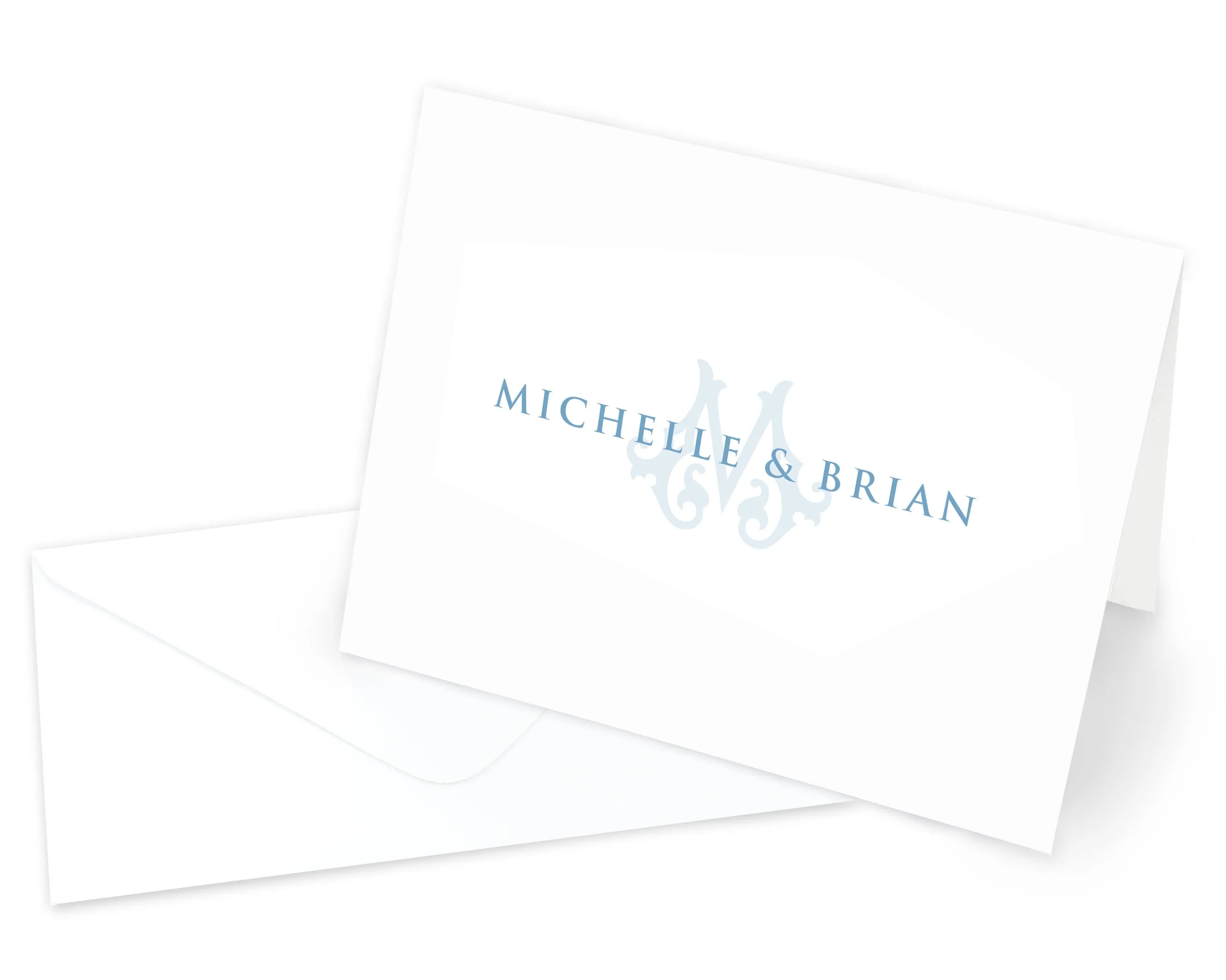 Monogrammed Couples Folded Note Cards