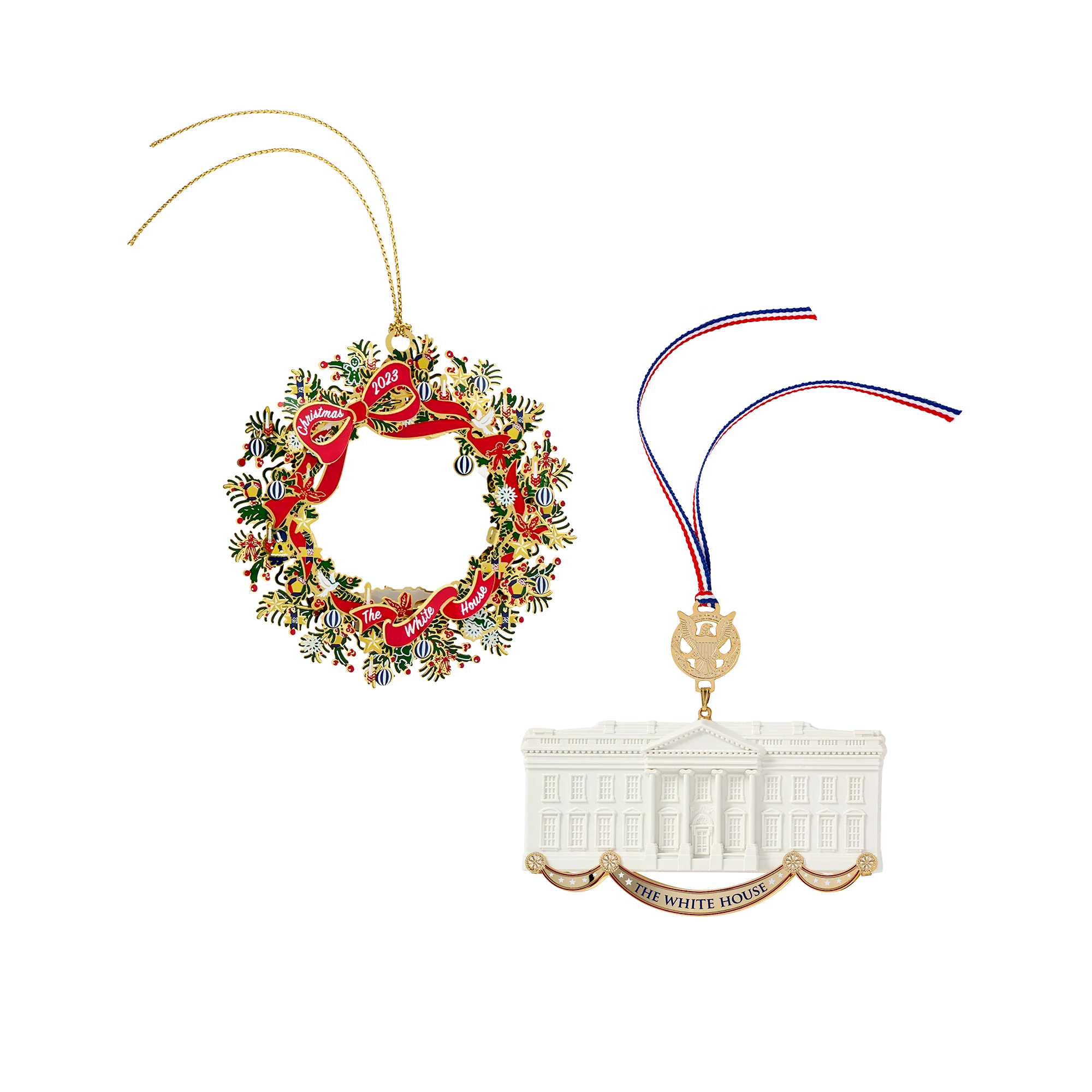 Official 2023 White House Christmas Ornament and Commemorative Ornament, Bundle