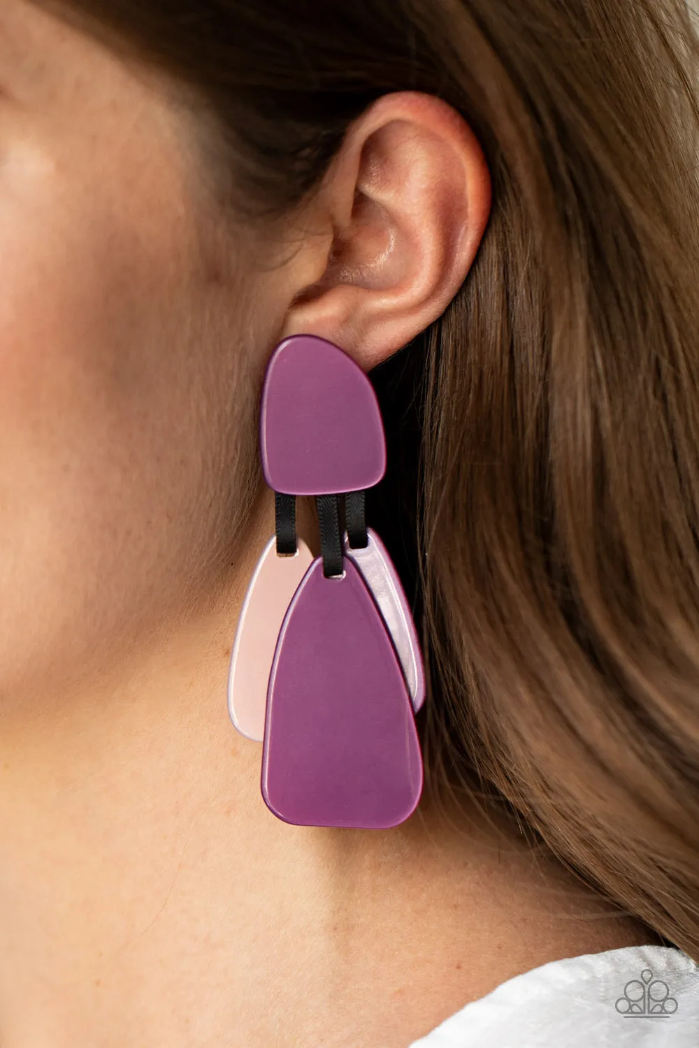 Paparazzi Accessories - All FAUX One - Purple Earrings