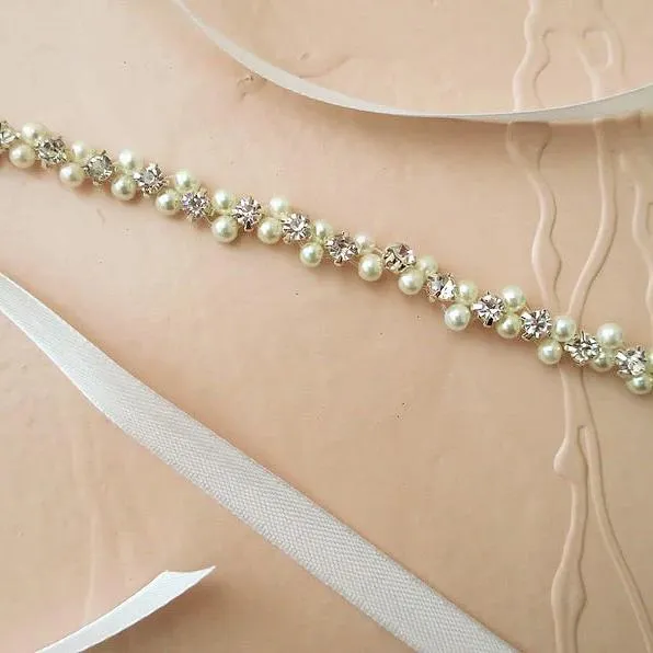 Pearl Crystal Beaded Headband