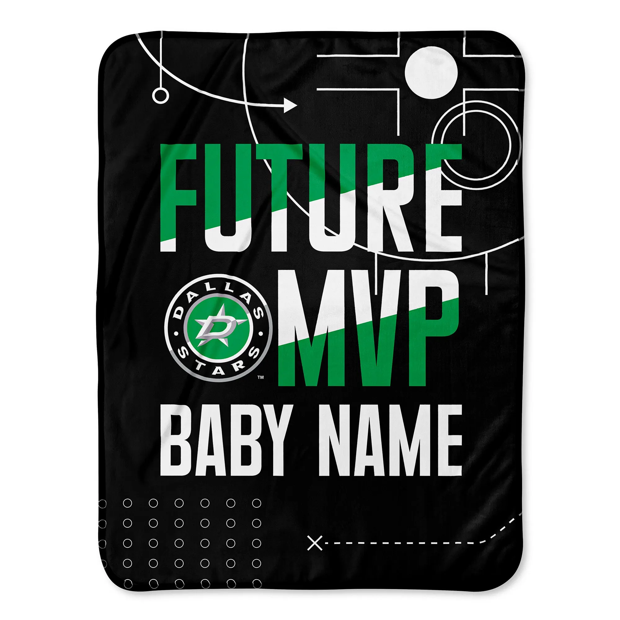 Personalized Dallas Stars MVP Baby Pixel Fleece Blanket