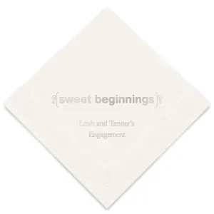 PERSONALIZED FOIL PRINTED PAPER NAPKINS - Sweet Beginnings

(50/pkg)