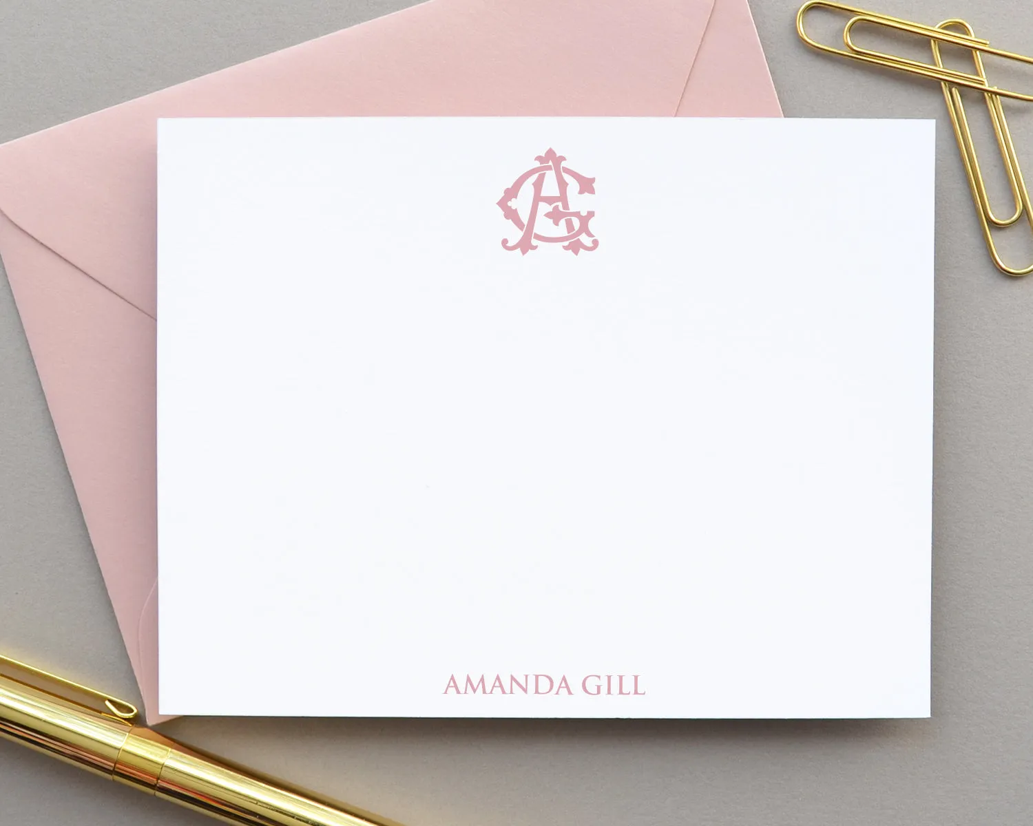 Personalized Monogram Stationery, Initial Note Card Sets