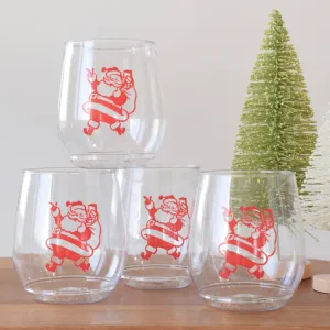 Retro Santa Wine Cups