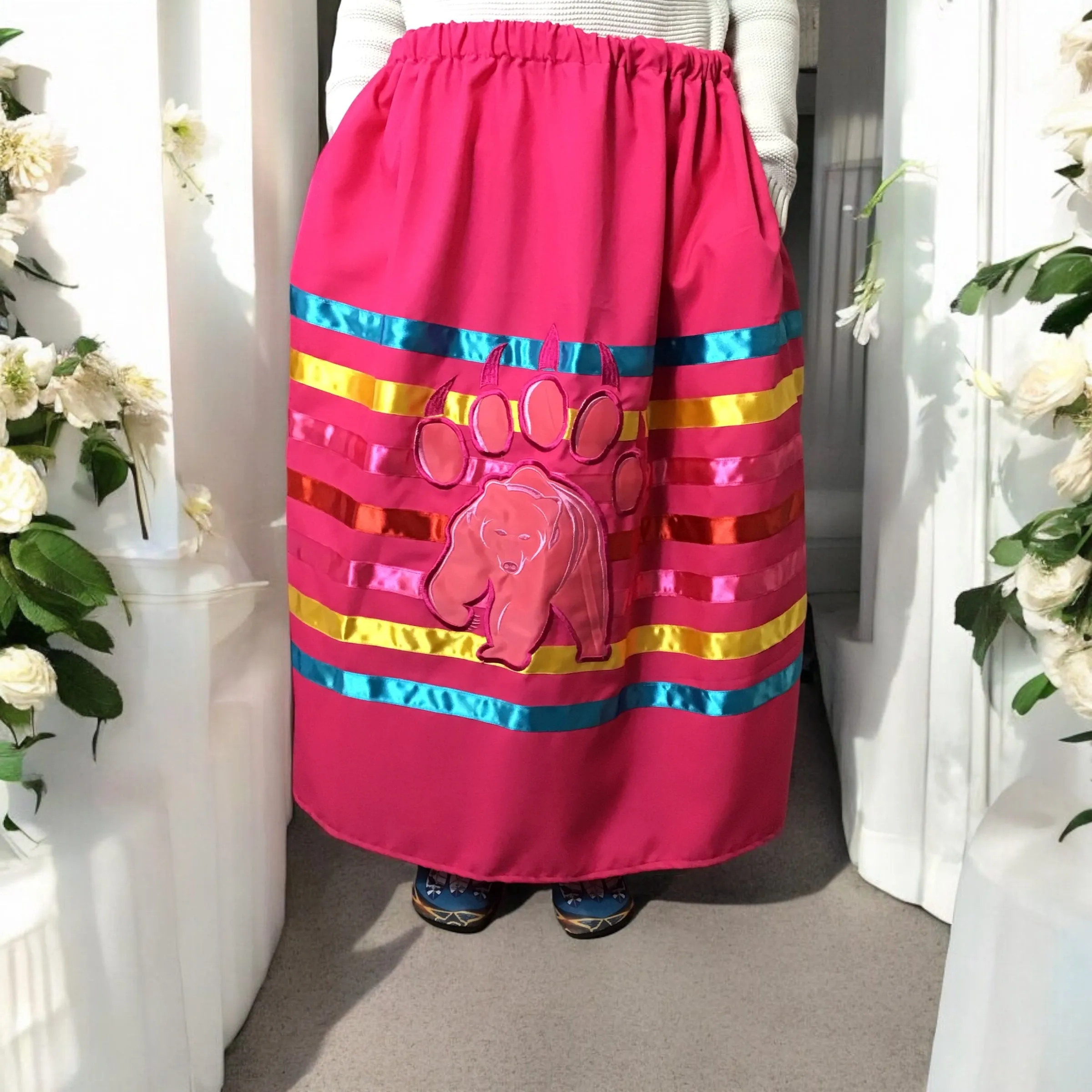 Ribbon Skirt with Bear Paw