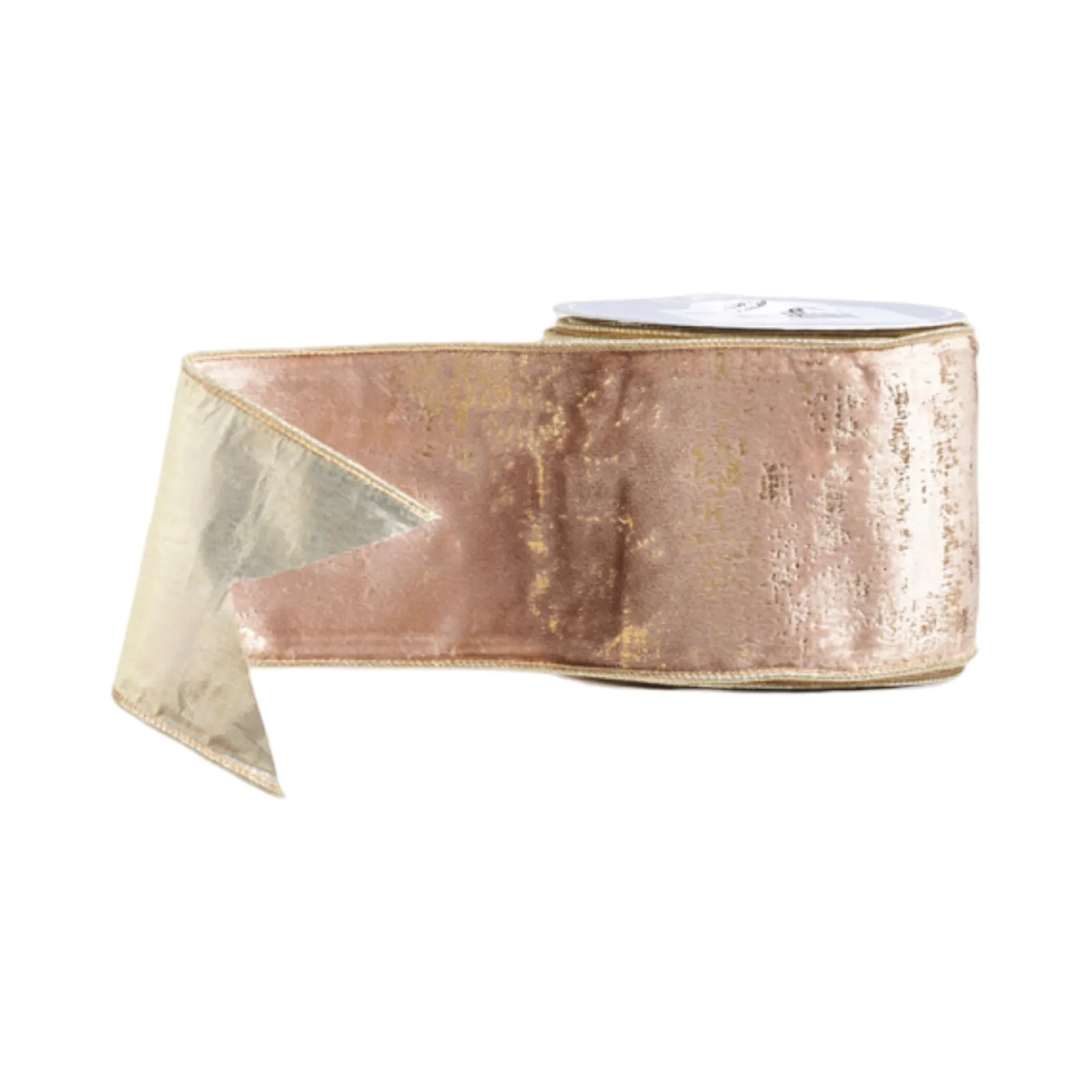 Rose Gold Velvet Ribbon, 4" X 10YD