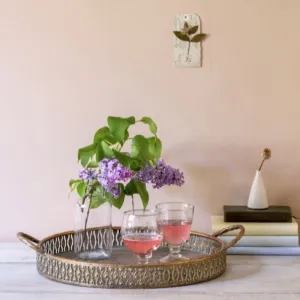 Round Tray Maroc Antique Gold