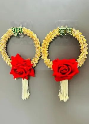 Sellplus Shubh labh Small hangings for Door | Gifting | Decor ( Pack of 2) (Set 5)