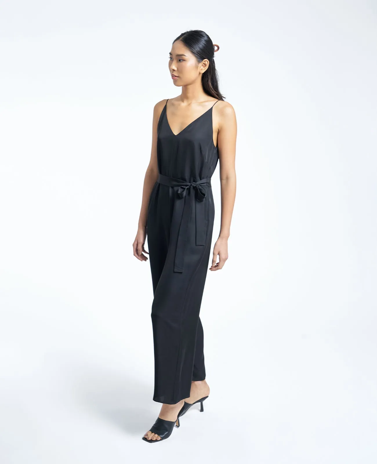 Silk V Neck Camisole Jumpsuit