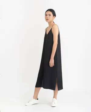 Silk V Neck Slip Dress