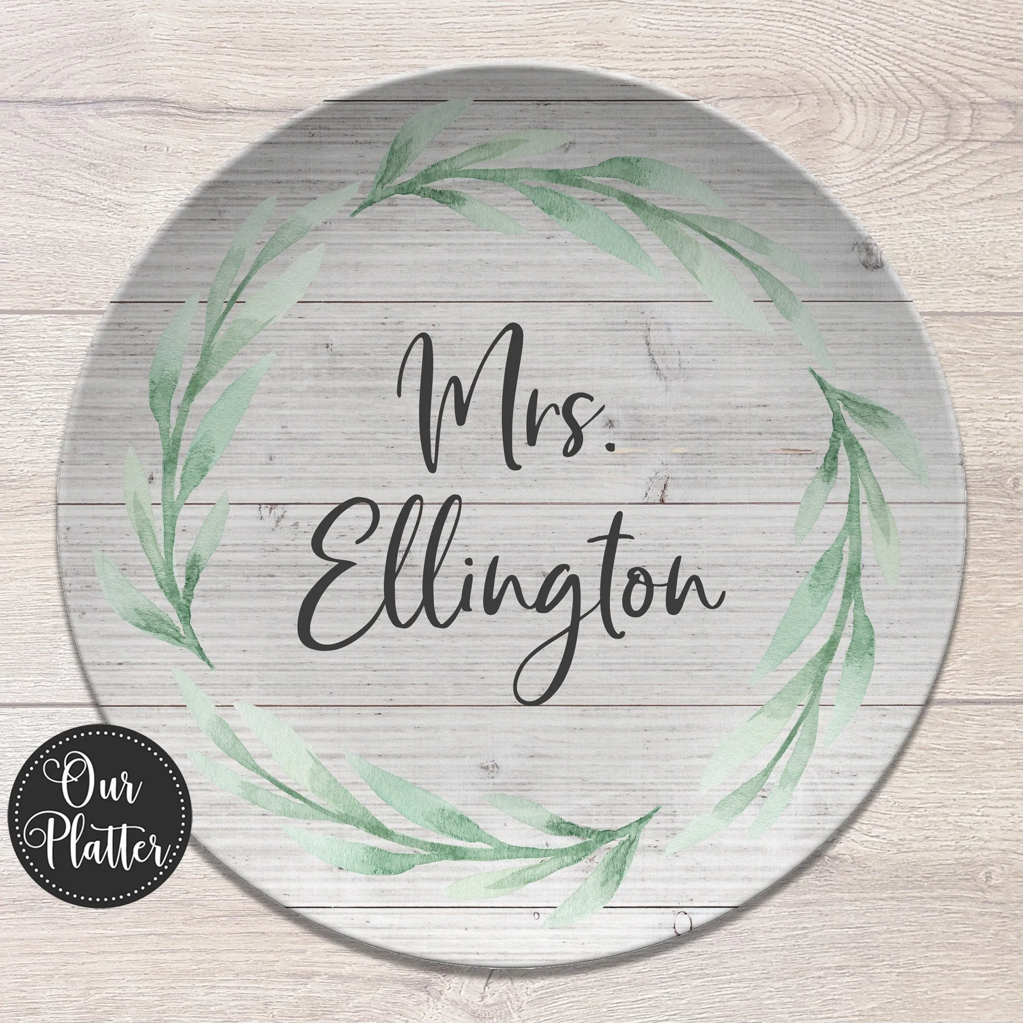 Teacher Valentine Personalized Plates