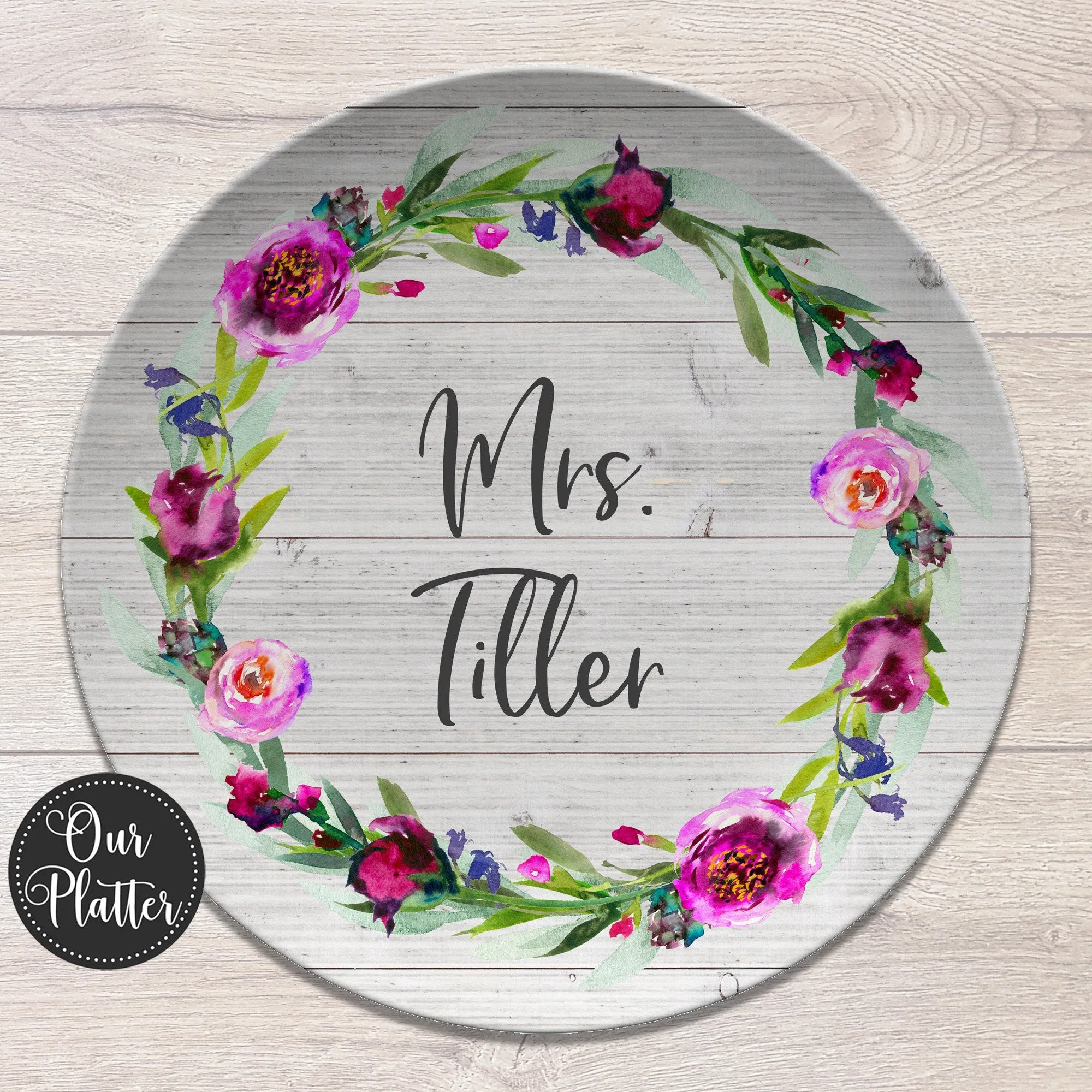 Teacher Valentine Personalized Plates