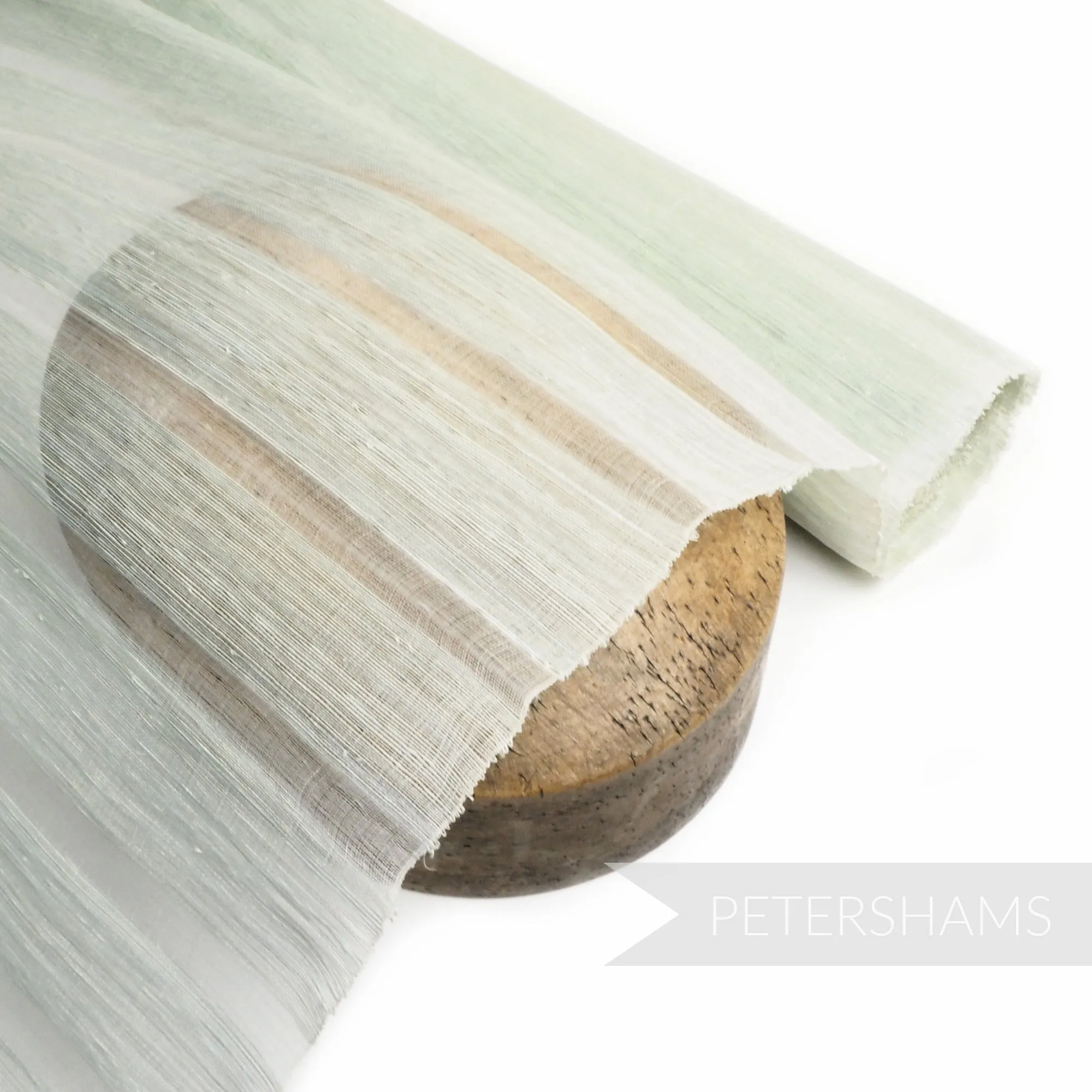 Translucent Stripe Silk Abaca Fabric - 1/2m