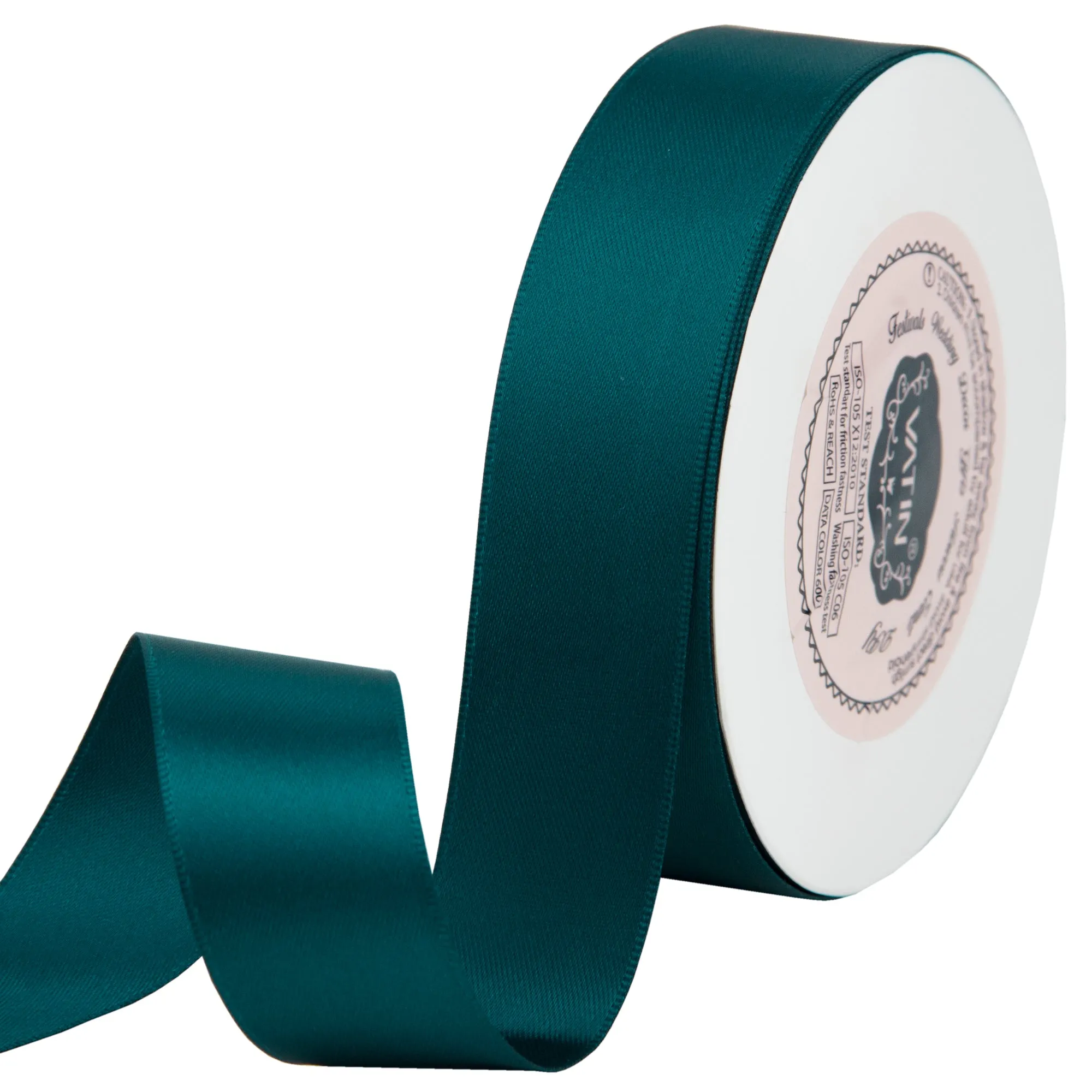 VATIN 1 inch Double Faced Polyester Satin Ribbon - 25 Yard Spool, Perfect for Wedding, Wreath, Baby Shower,Packing and Other Projects