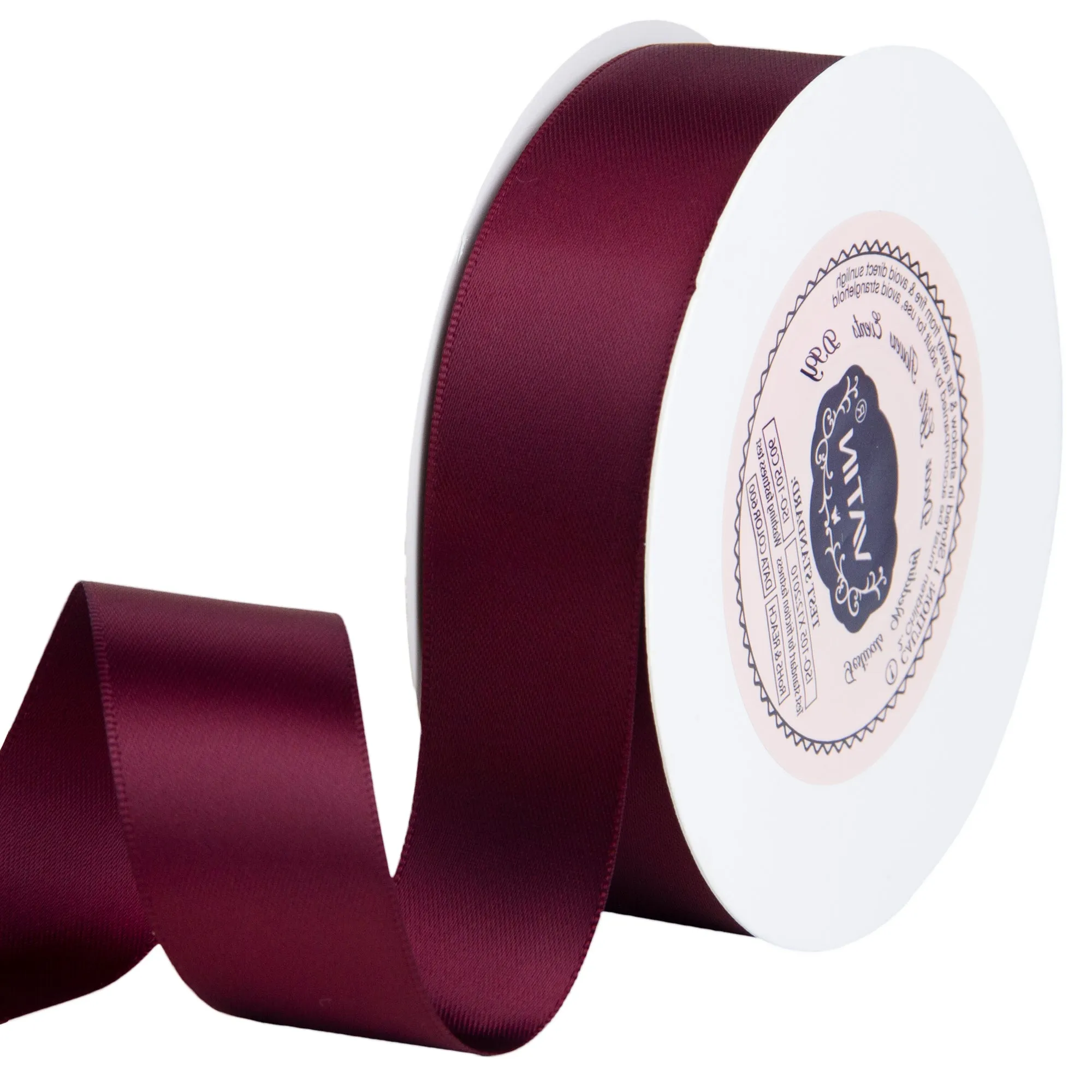 VATIN 1 inch Double Faced Polyester Satin Ribbon - 25 Yard Spool, Perfect for Wedding, Wreath, Baby Shower,Packing and Other Projects