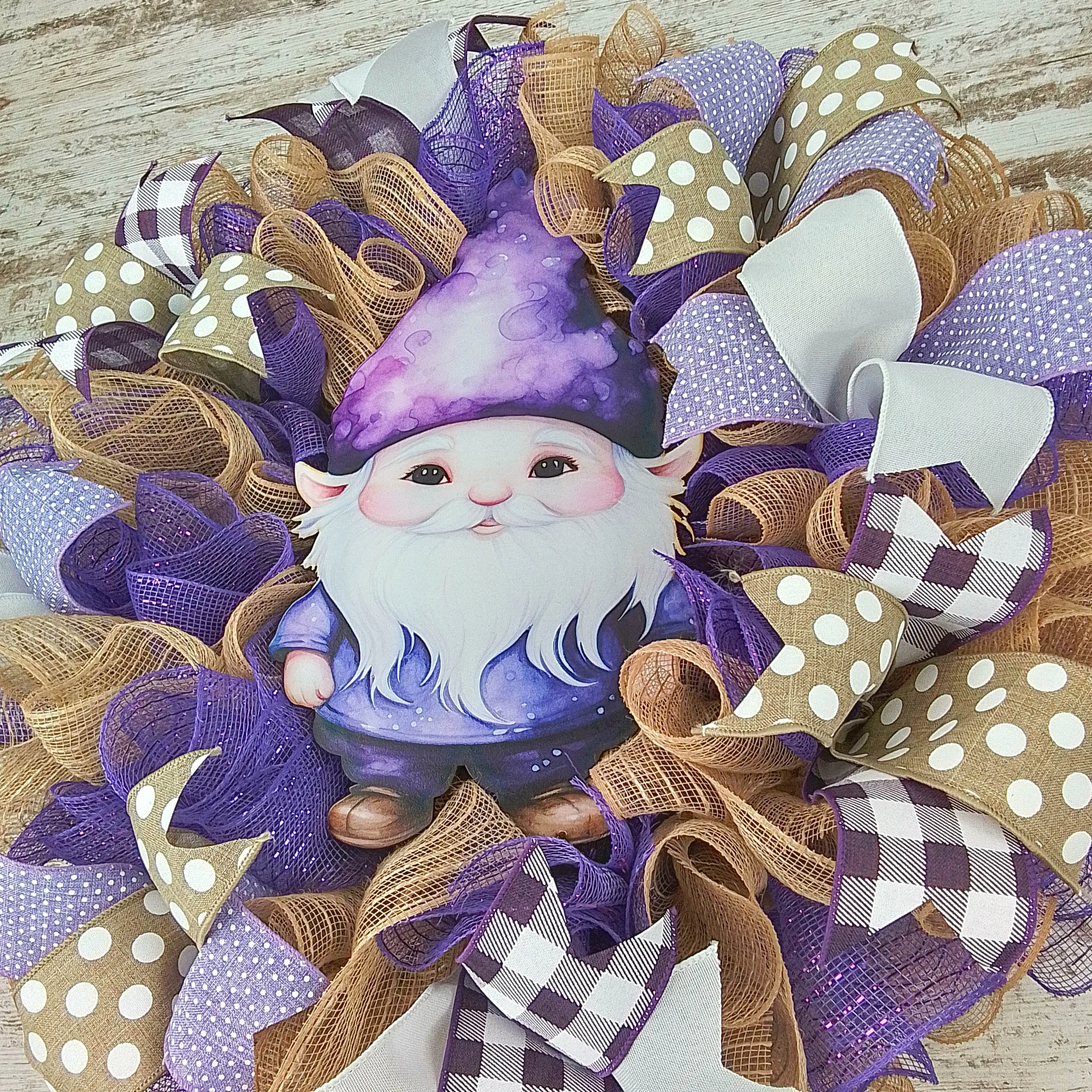 Whimsical Gnome Wreath, Festive Door Decor, Unique Holiday Gift