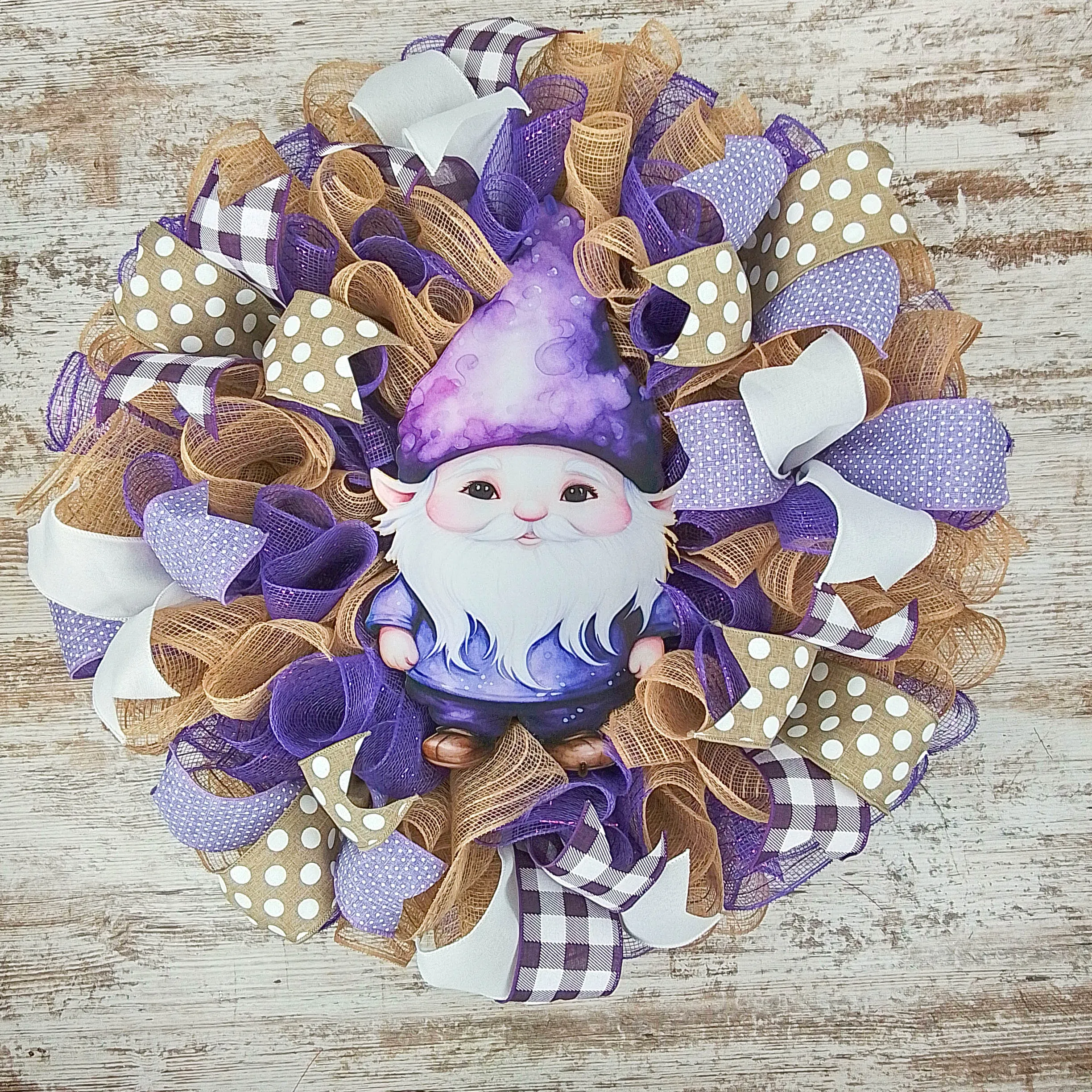 Whimsical Gnome Wreath, Festive Door Decor, Unique Holiday Gift